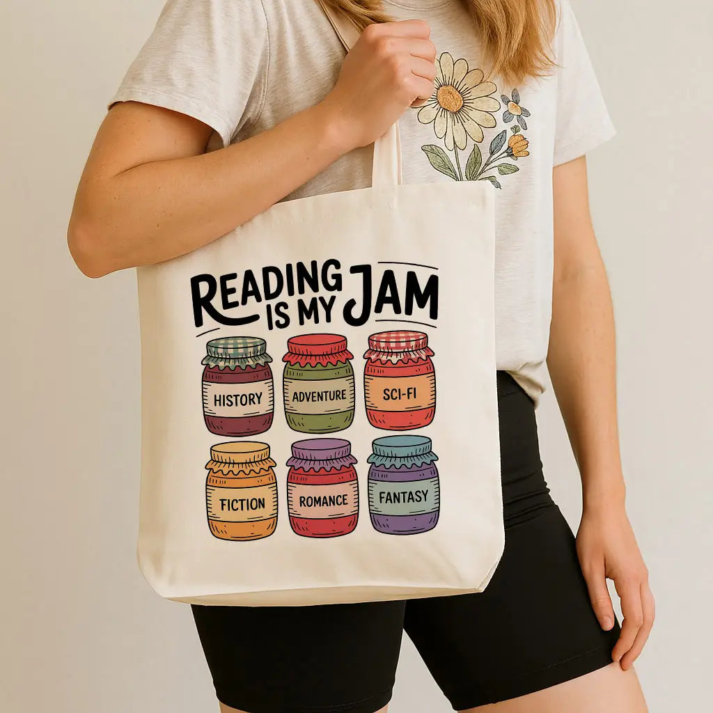 Reading Is My Jam Tote Bag