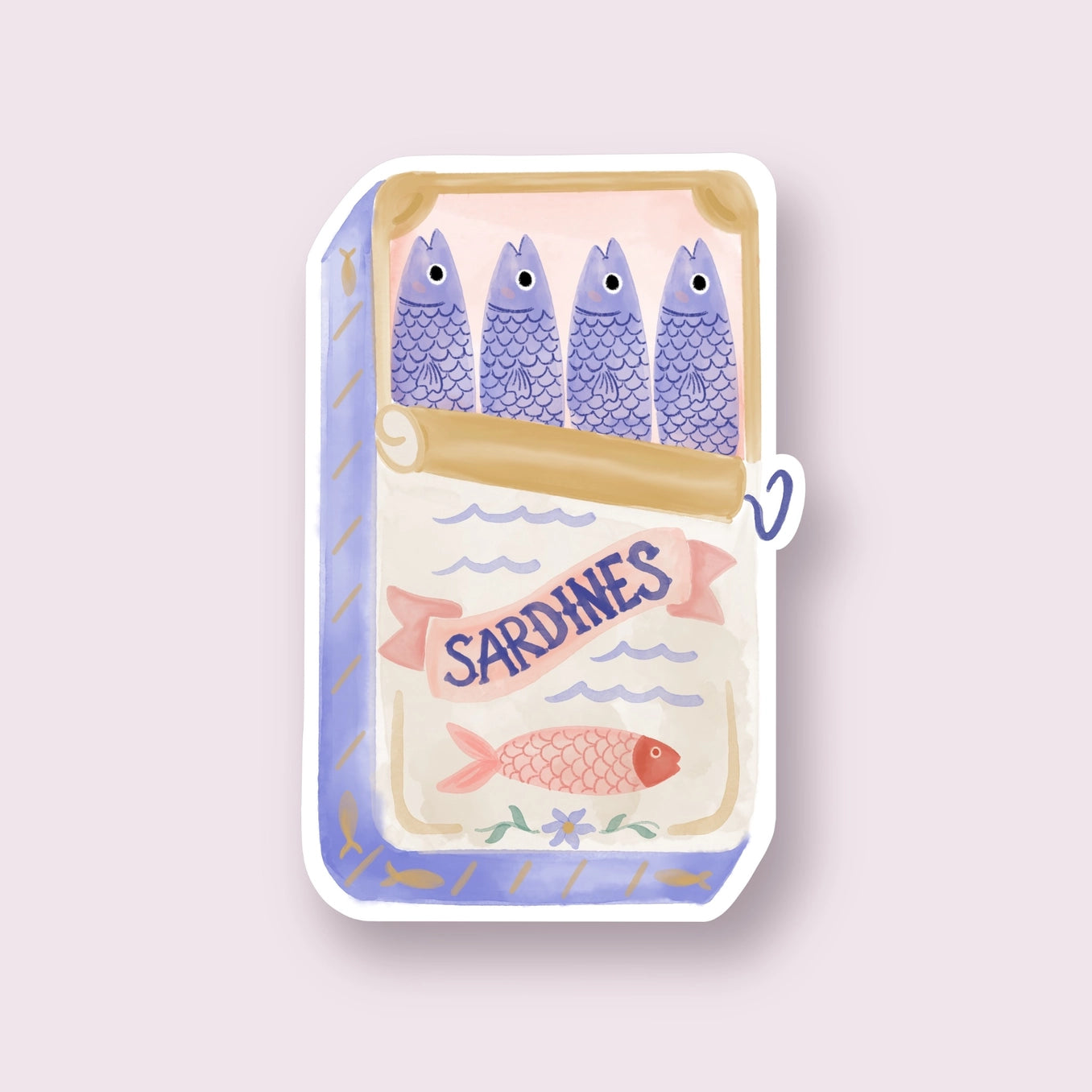 Sardine Can Watercolor Sticker