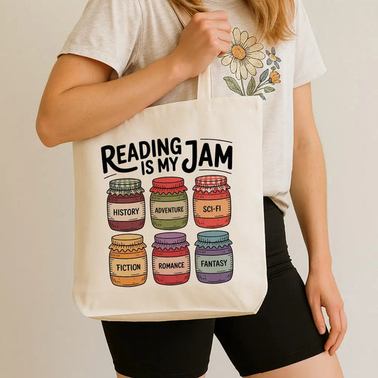 Reading Is My Jam Tote Bag