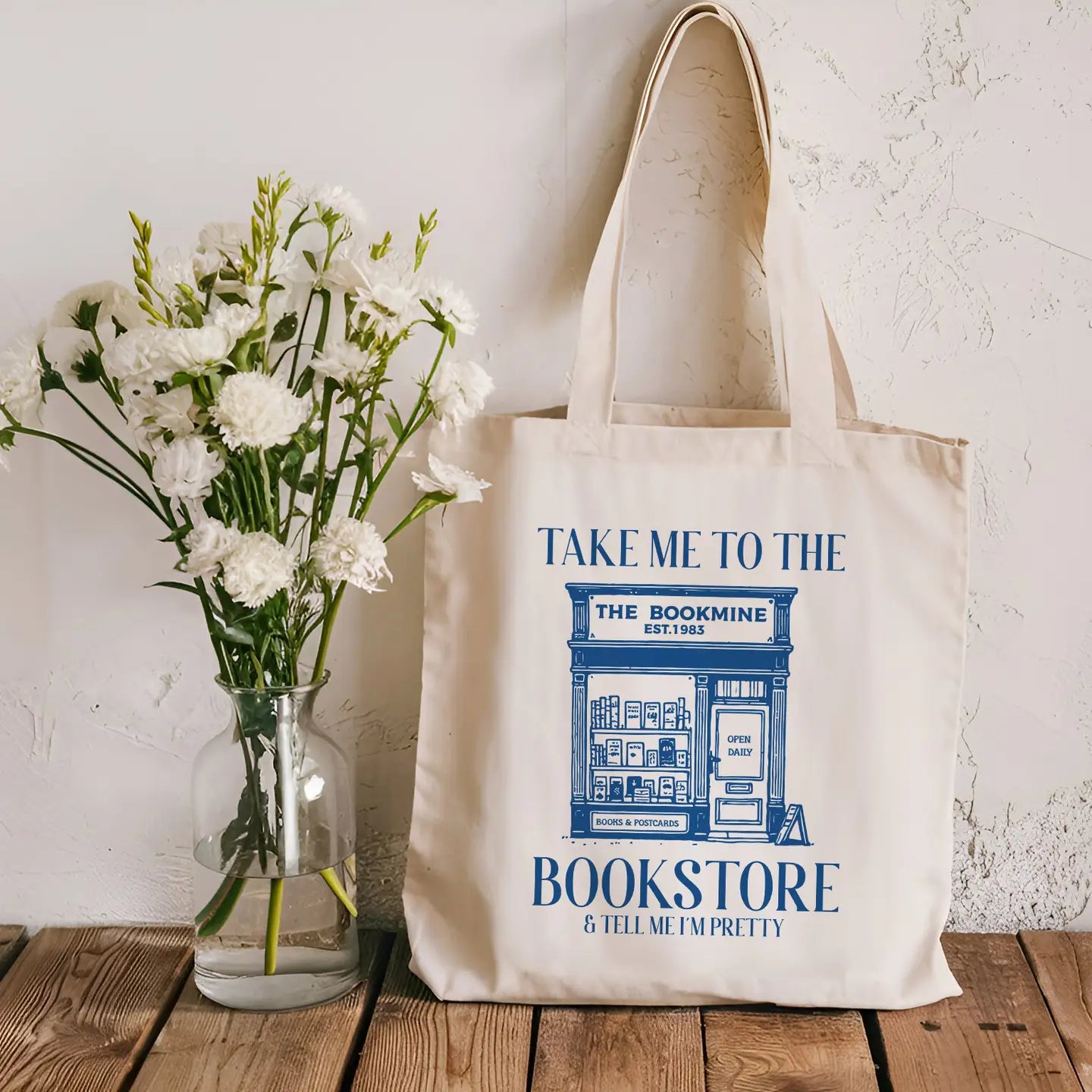 Take Me to the Bookstore Tote Bag
