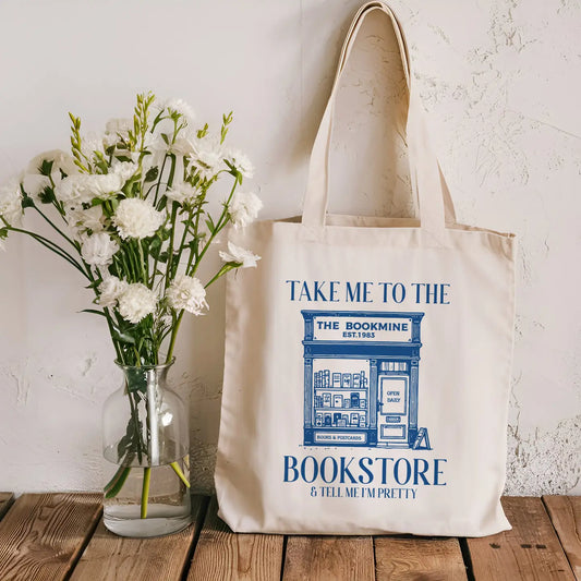 Take Me to the Bookstore Tote Bag