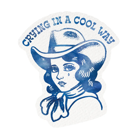 Crying in a Cool Way Sticker