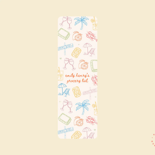 Emily Henry's Grocery List Bookmark