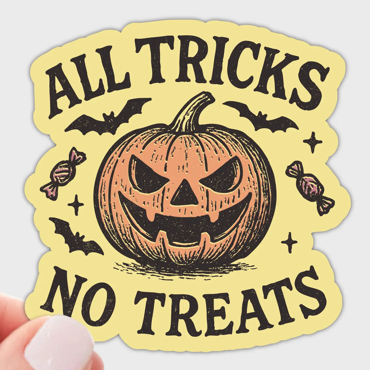 All Tricks No Treats Sticker