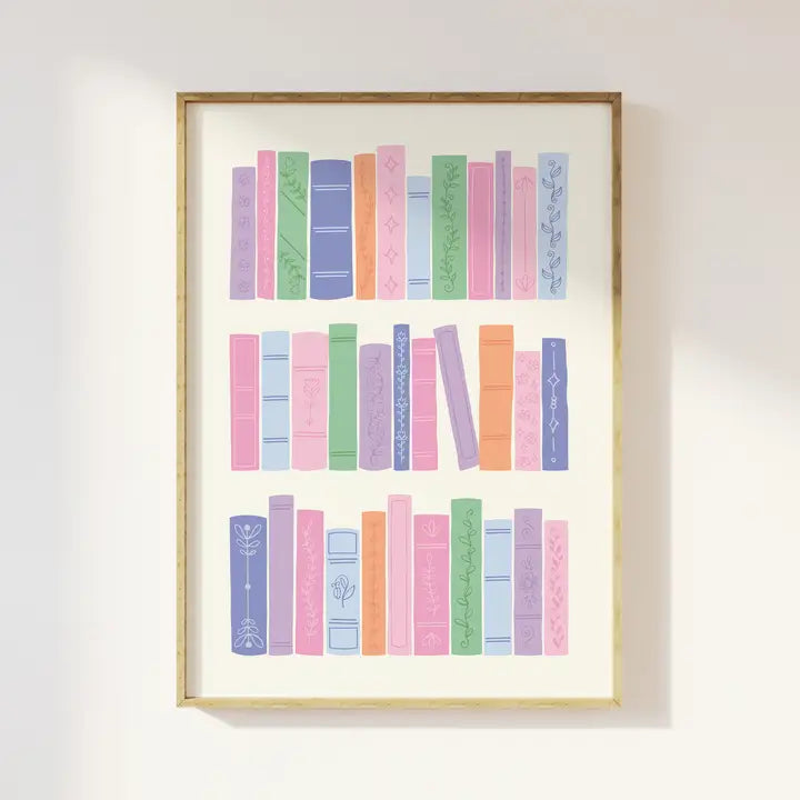 Handdrawn Books Print
