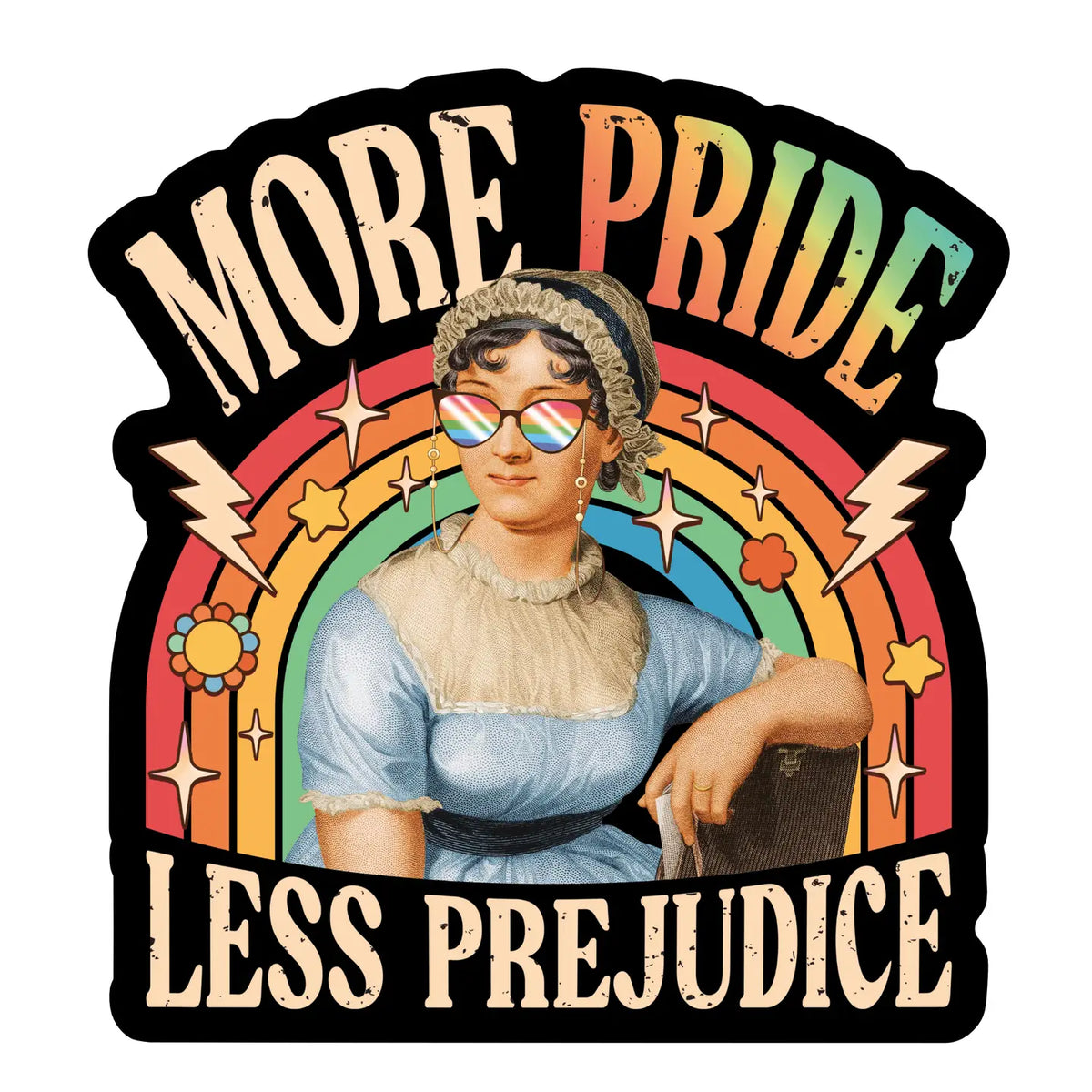More Pride, Less Prejudice Sticker