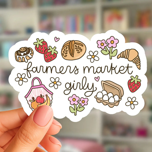 Farmers Market Girly Sticker
