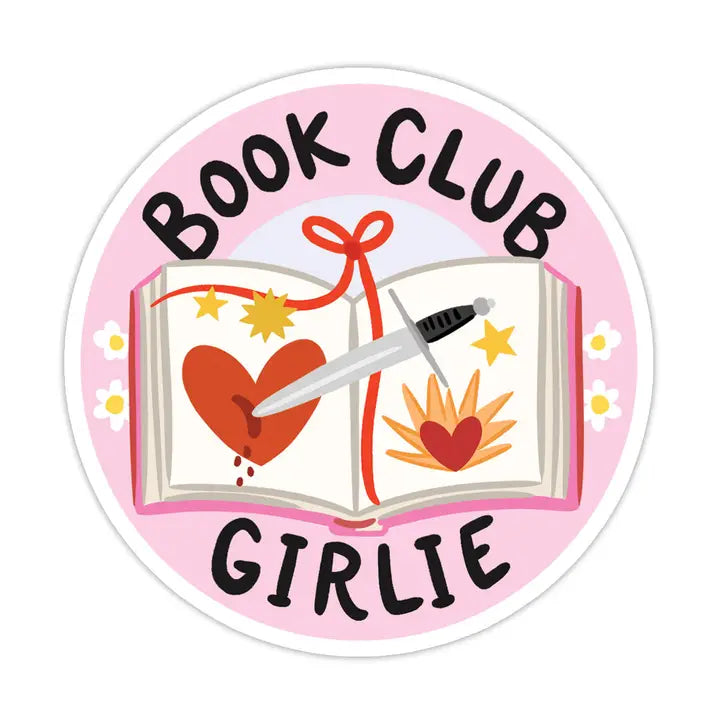 Book Club Girlie Sticker