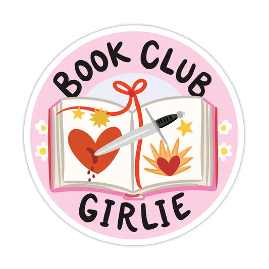 Book Club Girlie Sticker