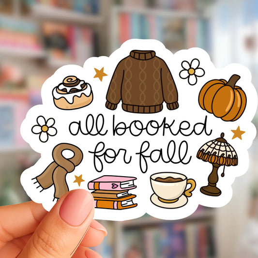 All Booked For Fall Sticker